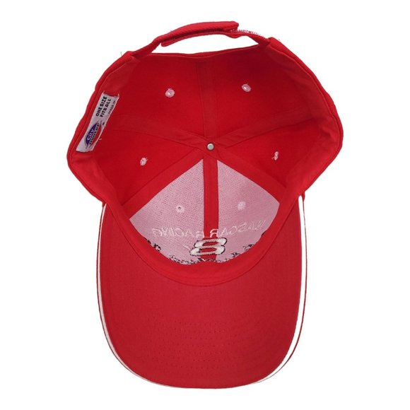 City Hunter Dale Earnhardt Jr 8 Nascar Racing Mesh Strapback Cap Trucker Red Hat - Picture 11 of 12